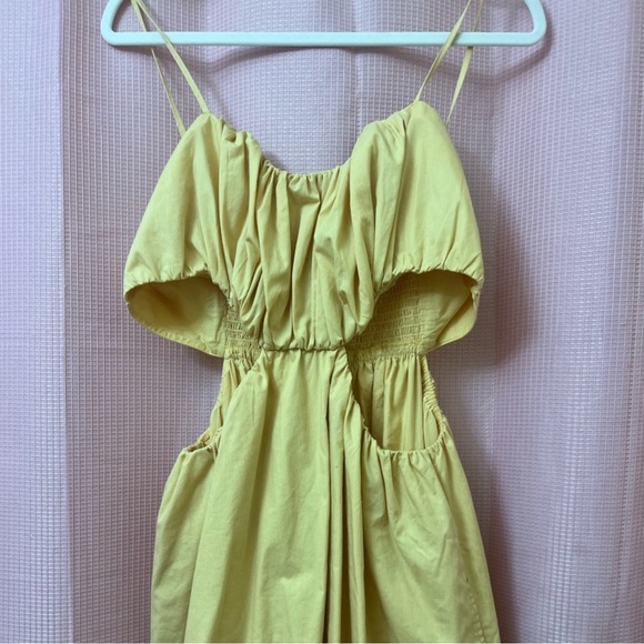 Abercrombie and Fitch Bubble top Yellow Maxi Dress XL - Picture 4 of 5
